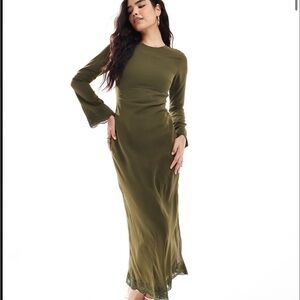 ASOS Olive Long Sleeve Dress